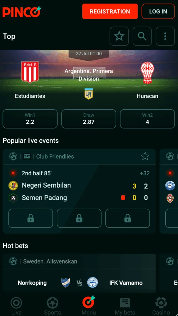 Mobile App Pinko Betting